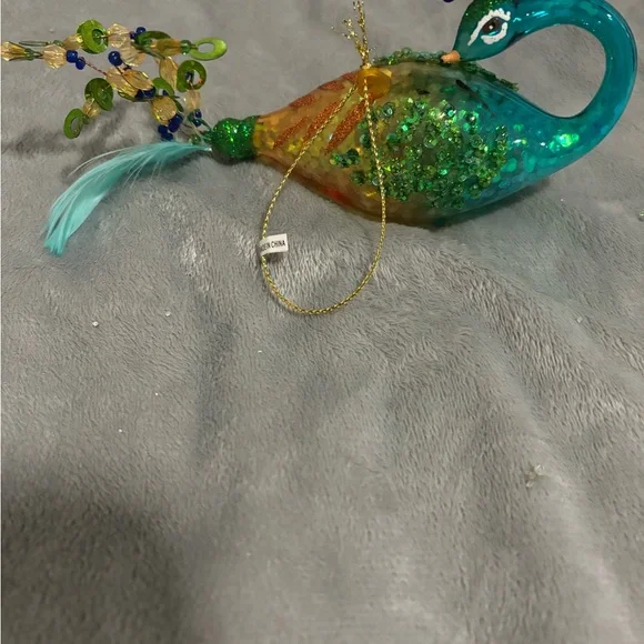 Lot of turquoise Christmas ornaments - Picture 9 of 12